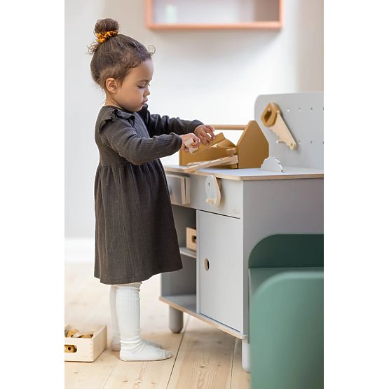 Laboratorio in legno nordico - grigio