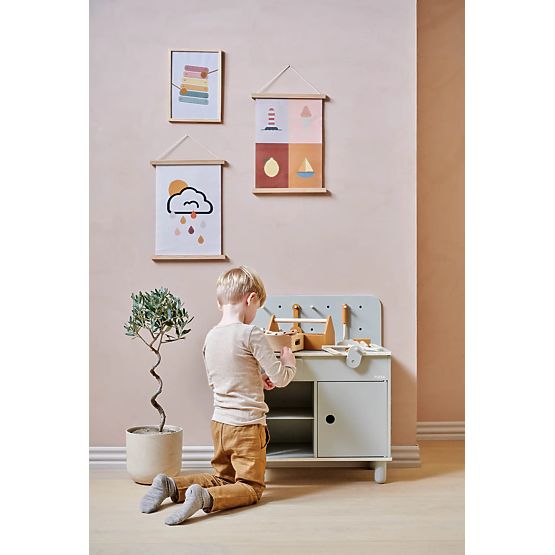 Laboratorio in legno nordico - grigio