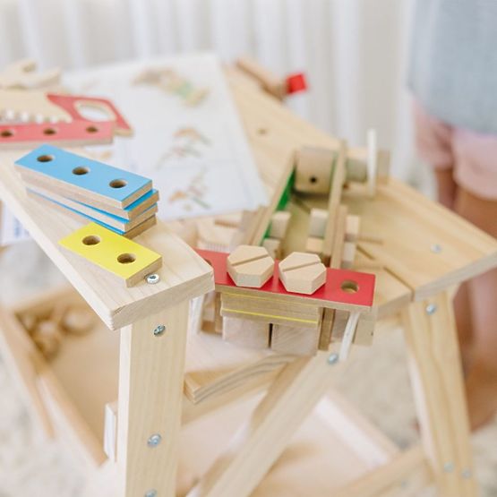 Laboratorio in legno per fai da te e kit 2 in 1