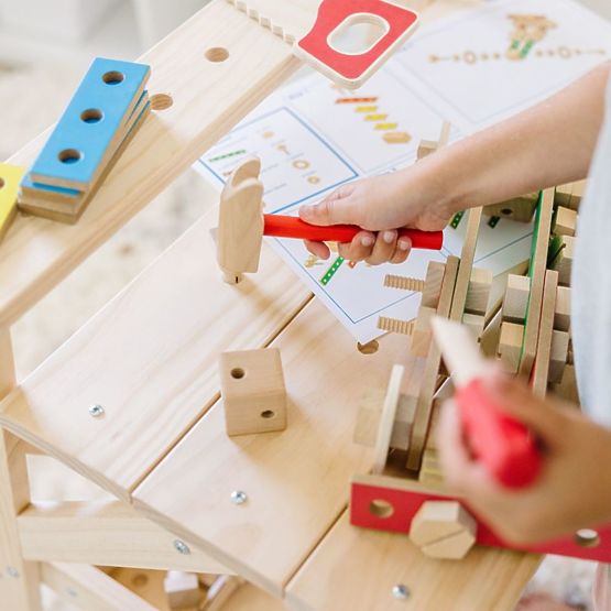 Laboratorio in legno per fai da te e kit 2 in 1