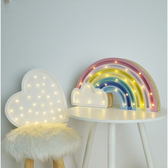 Lampada in legno per bambini Lampada a LED Arcobaleno pastello