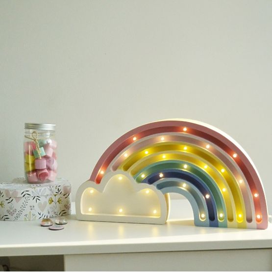 Lampada in legno per bambini Lampada a LED Arcobaleno pastello
