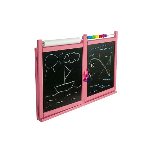 Lavagna magnetica/per gessi da parete per bambini - rosa