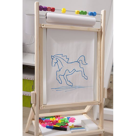 Lavagna per bambini girevole - bianca