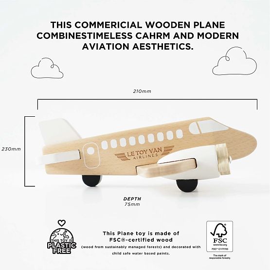 Le Toy Van Aereo in Legno