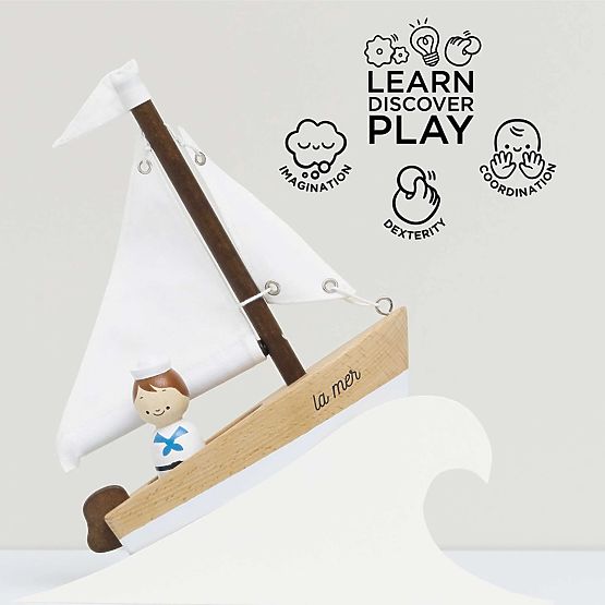 Le Toy Van Barca a vela in legno con capitano