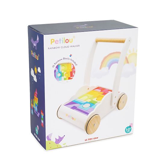 Le Toy Van Petilou Carrello con Blocchi Arcobaleno
