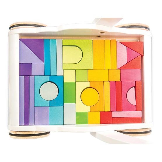 Le Toy Van Petilou Carrello con Blocchi Arcobaleno
