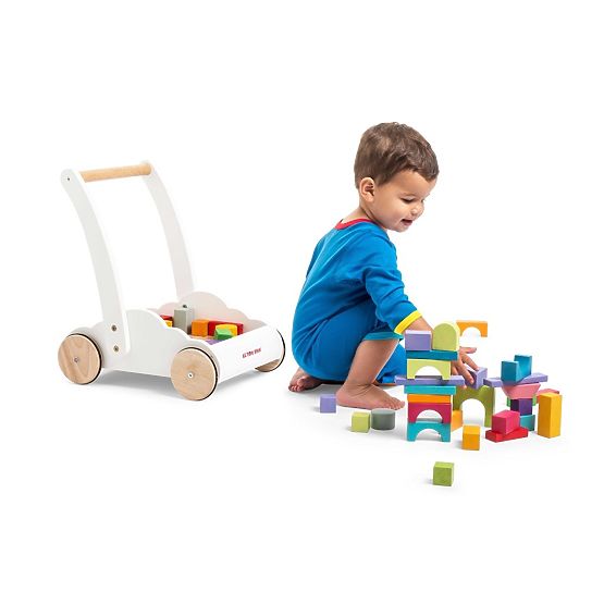 Le Toy Van Petilou Carrello con Blocchi Arcobaleno