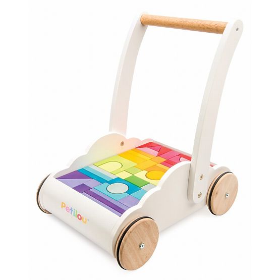 Le Toy Van Petilou Carrello con Blocchi Arcobaleno