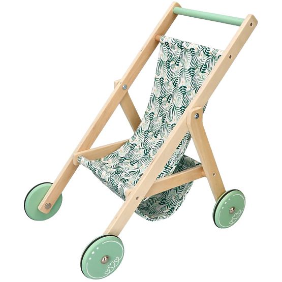 Leggero passeggino in legno per bambole