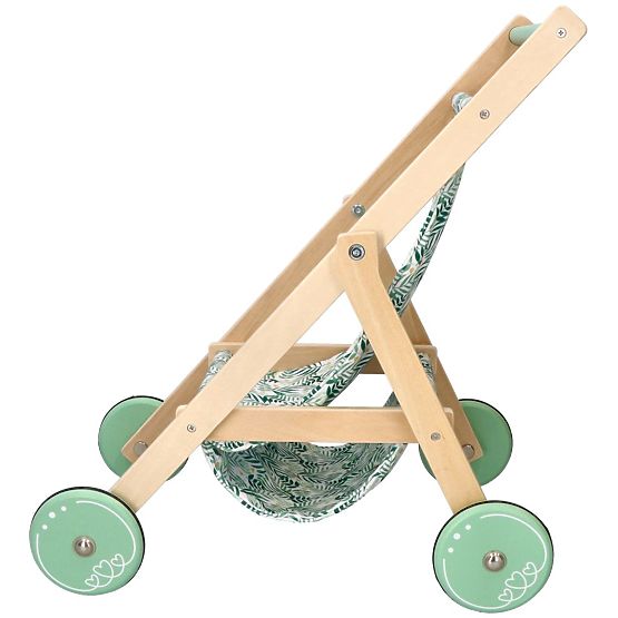 Leggero passeggino in legno per bambole