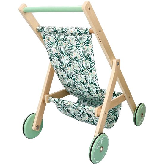 Leggero passeggino in legno per bambole