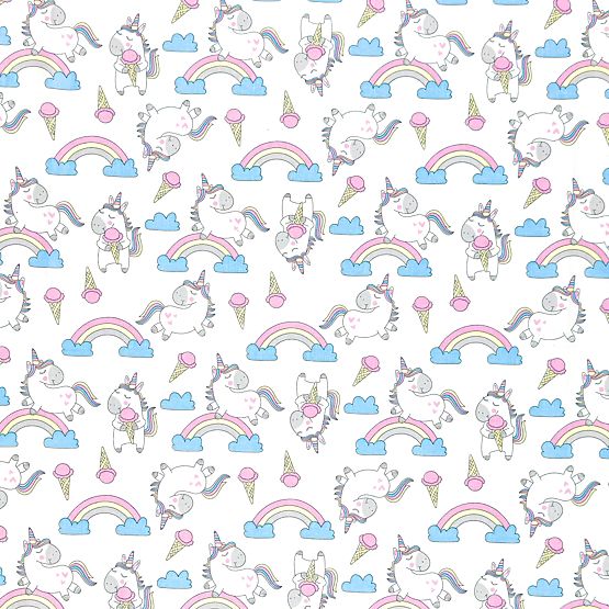 Lenzuolo in cotone - unicorni