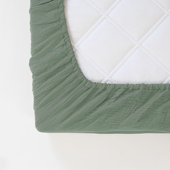 Lenzuolo in mussola Ourbaby 140x70 cm - verde