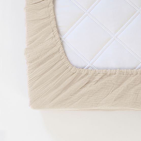 Lenzuolo in mussola Ourbaby 200x90 cm - ecru