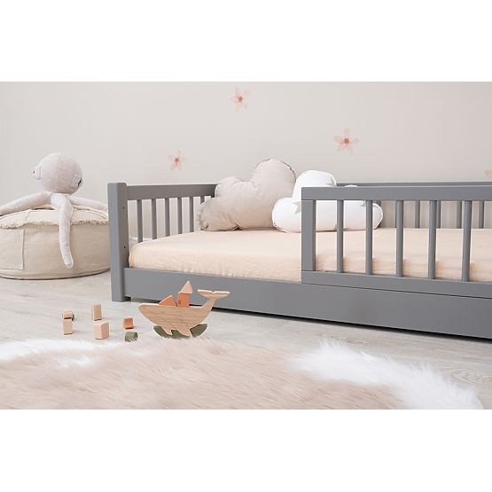 Letto basso per bambini Montessori Ourbaby - grigio