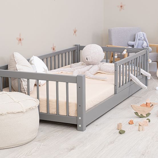 Letto basso per bambini Montessori Ourbaby - grigio