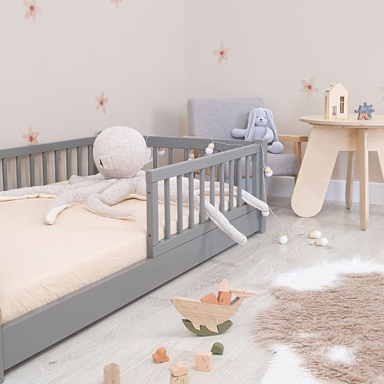 Letto basso per bambini Montessori Ourbaby - grigio
