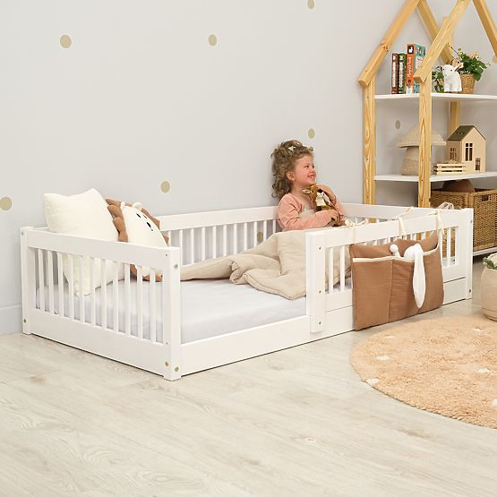 Letto basso per bambini Montessori Ourbaby Plus - bianco