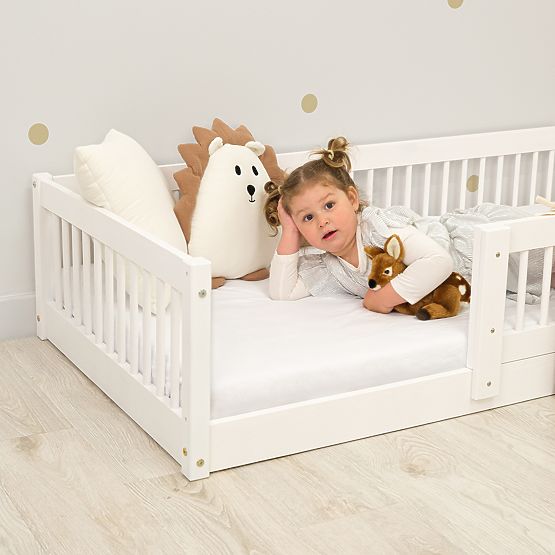 Letto basso per bambini Montessori Ourbaby Plus - bianco