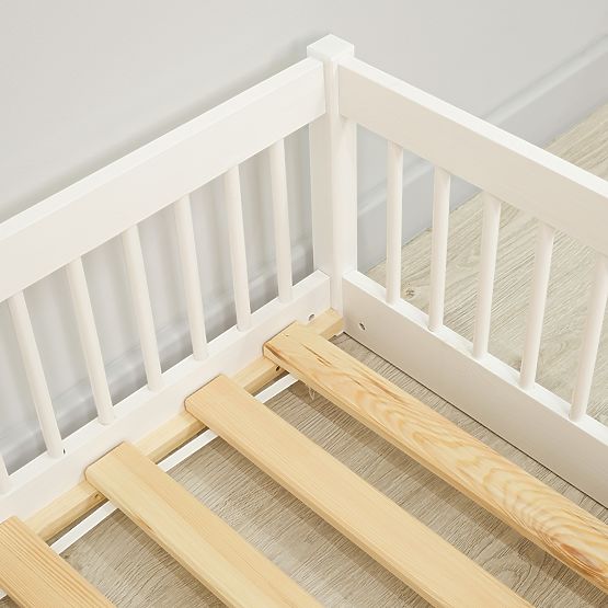 Letto basso per bambini Montessori Ourbaby Plus - bianco