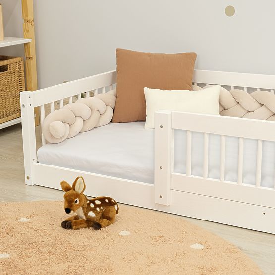 Letto basso per bambini Montessori Ourbaby Plus - bianco