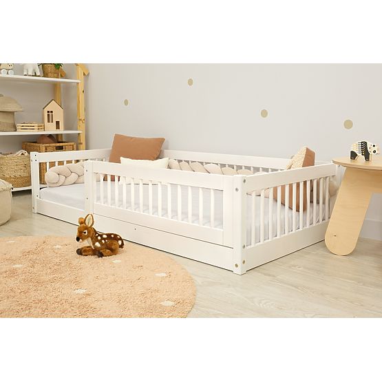Letto basso per bambini Montessori Ourbaby Plus - bianco