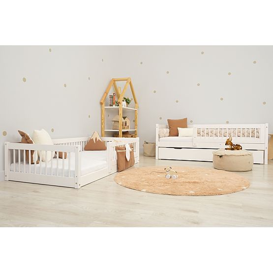 Letto basso per bambini Montessori Ourbaby Plus - bianco