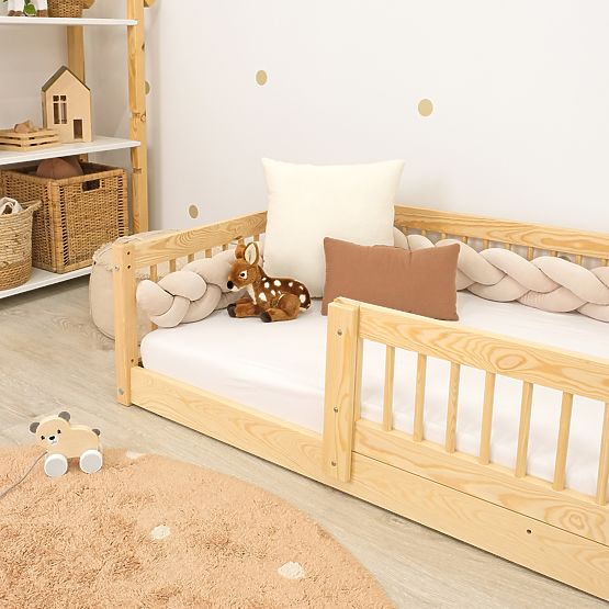 Letto basso per bambini Montessori Ourbaby Plus - naturale