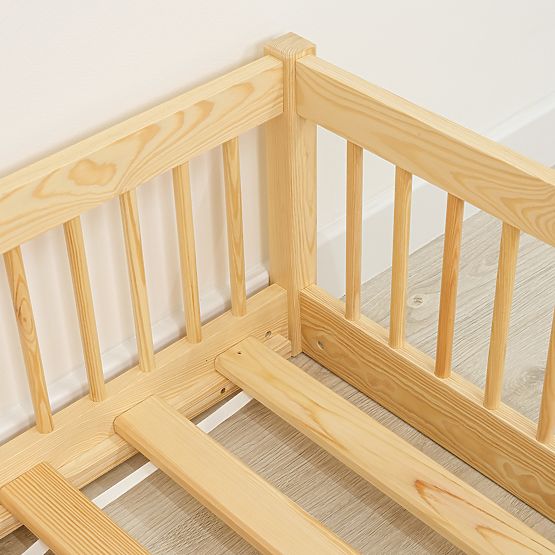 Letto basso per bambini Montessori Ourbaby Plus - naturale