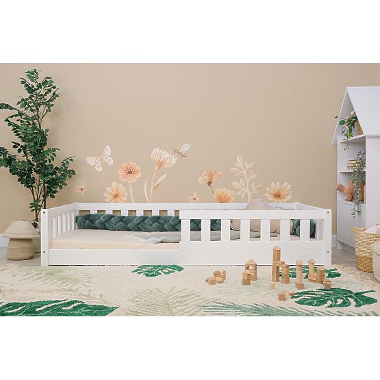 Letto basso per bambini Montessori Meadow - bianco