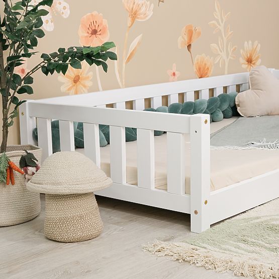 Letto basso per bambini Montessori Meadow - bianco