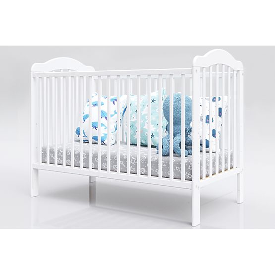 Lettino per bambini Alek con sbarre rimovibili - bianco