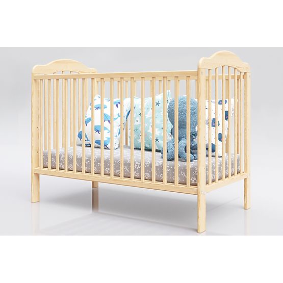 Lettino per bambini Alek con sbarre rimovibili - naturale