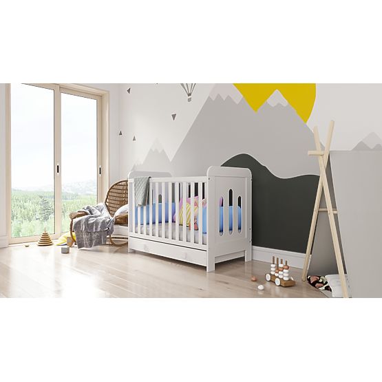 Lettino bimbo Zuza 140x70 cm con sponda imbottito