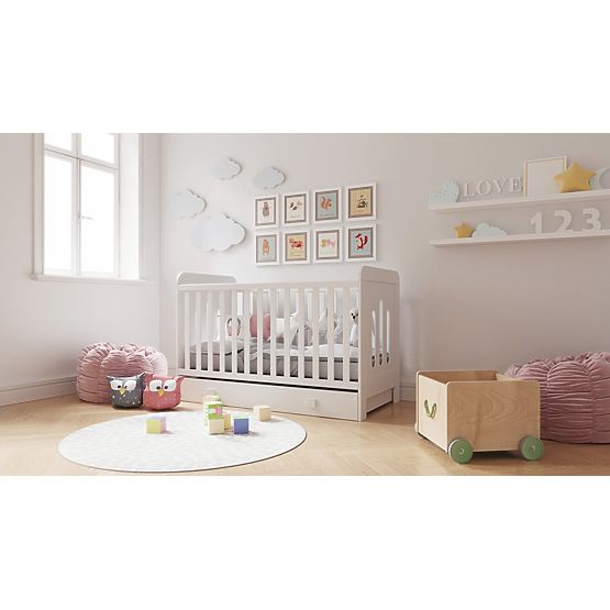Lettino bimbo Zuza 140x70 cm con sponda imbottito
