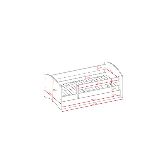 Letto per bambini con barriera Ourbaby - rosa e bianco