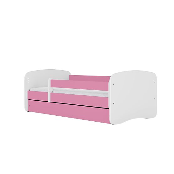 Letto per bambini con barriera Ourbaby - rosa e bianco