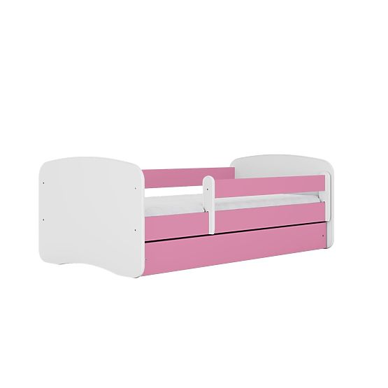 Letto per bambini con barriera Ourbaby - rosa e bianco