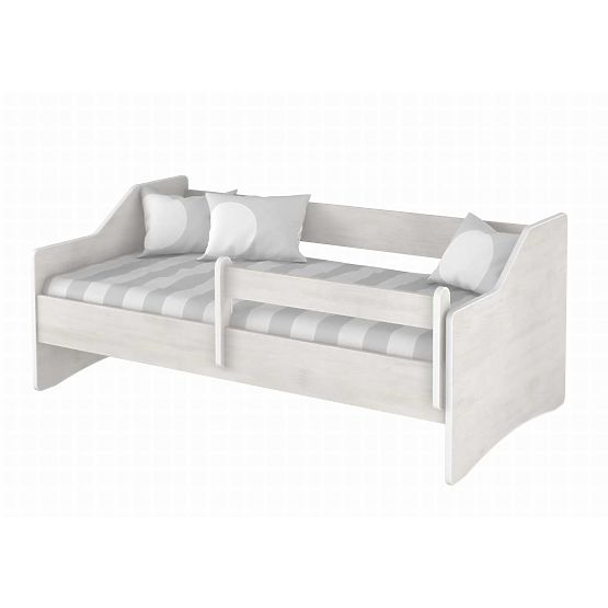 Letto per bambini con schienale LULU - Decoro in pino norvegese
