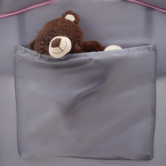 Lettino da viaggio Comfort Plus - grigio-rosa