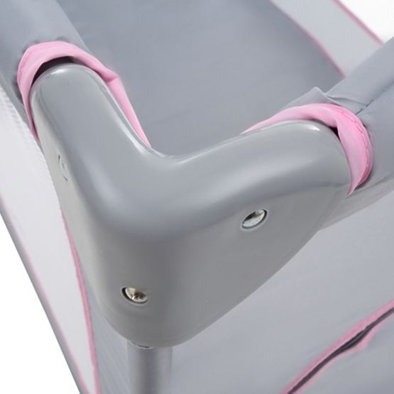 Lettino da viaggio Comfort Plus - grigio-rosa