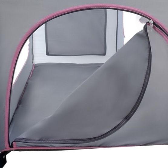 Lettino da viaggio Comfort Plus - grigio-rosa