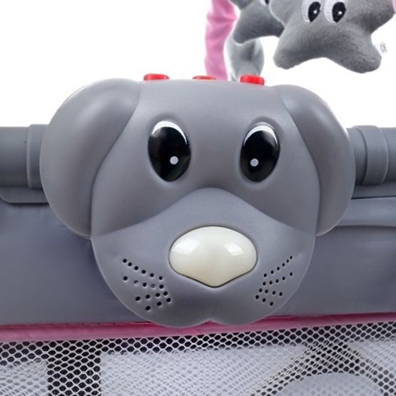Lettino da viaggio Comfort Plus - grigio-rosa