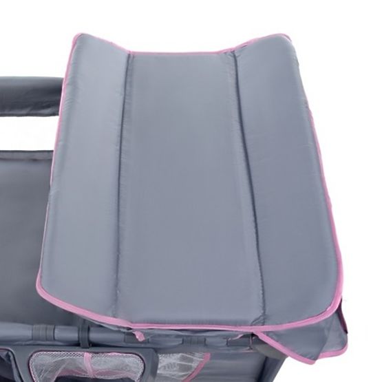 Lettino da viaggio Comfort Plus - grigio-rosa