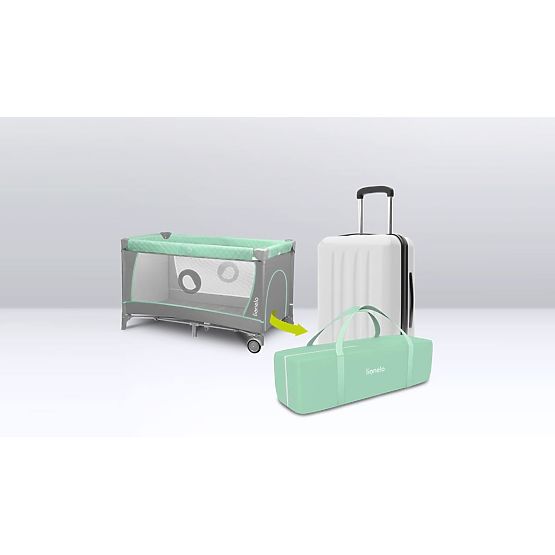 Lettino da viaggio con fasciatoio - verde