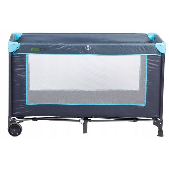 Lettino da viaggio con materasso - blu navy