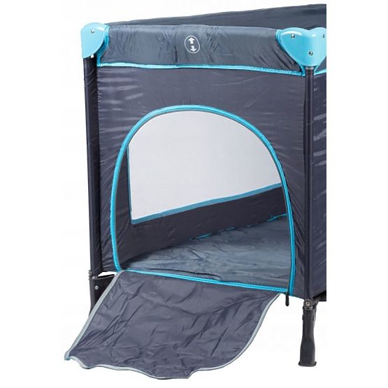Lettino da viaggio con materasso - blu navy