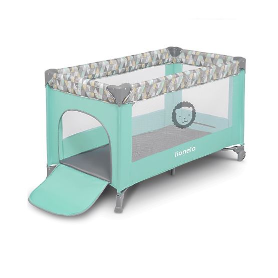 Lettino da viaggio LIONELO Adriaa - turchese